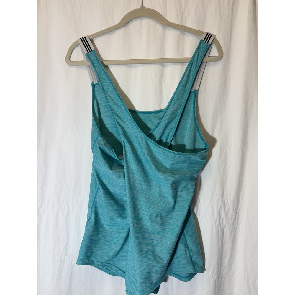Adidas womens Performer‎ X-Back Tank Top Aqua XL II15 - Picture 3 of 4